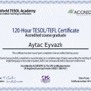 120- Hour TESOL/ TEFL CERTİFİCATE