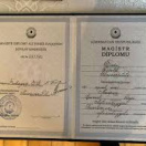 Bakı Dövlət Universiteti Riyaziyyat üzrə diplom