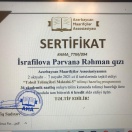 Tehsil telimcileri; DIM marker muellim olaraq fealiyyetimi tesdiq eden sertifikat