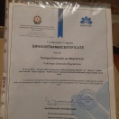 Asan xidmətdən 1ci dərəcəli sertifikat.