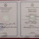 Arxeologiya və etnoqrafiya magistr Fərqlənmə diplomu